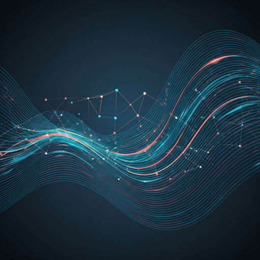 Abstract data pattern representing workflow automation